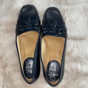 Black loafers